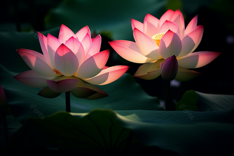 在绿色的荷叶衬托下显的格外美丽的荷花背景图,高清,摄影图,摄影图片,图片大全,摄影图免费下载